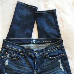 7 For All Mankind Roxanne Destroyed Skinny Jeans